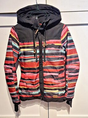 O'Neill Women's Abstract Ski Jacket in Black & Red